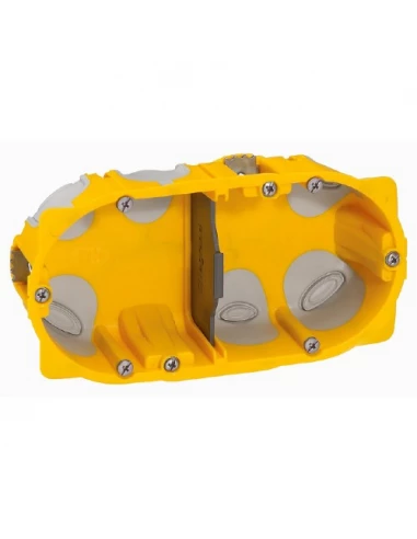 Boitier cloison étanche 2 postes diam 67, prof 40 mm legrand batibox energy