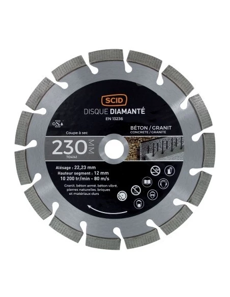 Disque béton granit haut de gamme 230 22,23