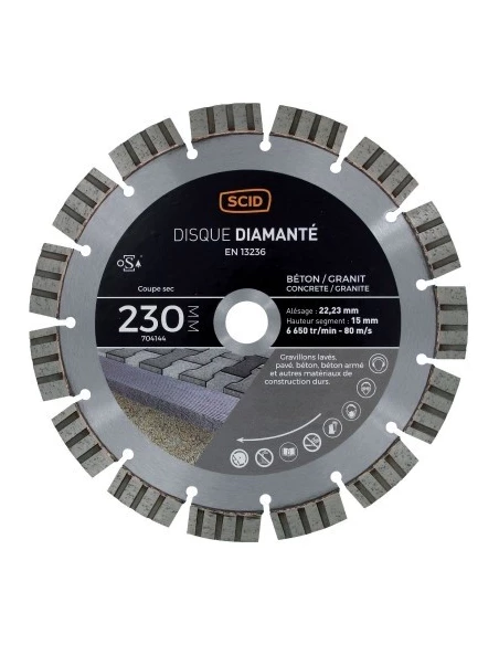 Disque Béton Granit 230 22 , 23 – Prestige