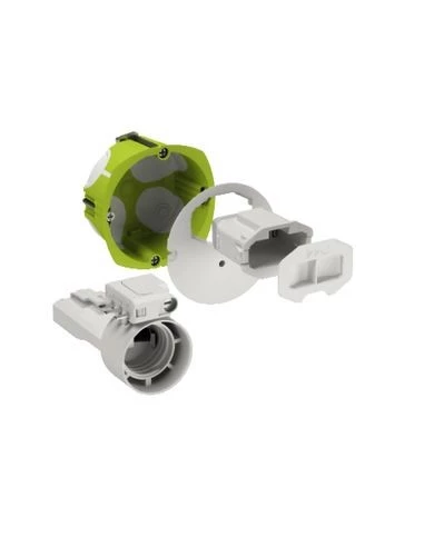 Multifix air dcl, boîte applique étanche avec couvercle affleurant et douille e27, diamètre 67 mm pr