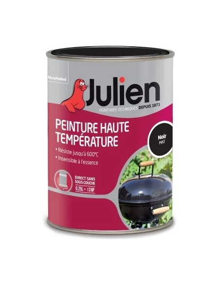 Peinture haute température noir mat - JULIEN