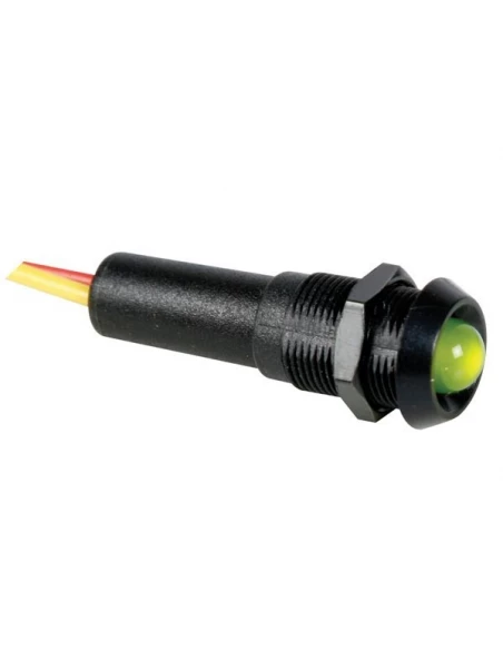 Voyant led vert 12v - boitier noir
