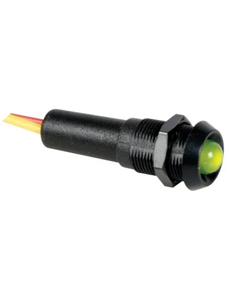 Voyant led vert clignotant 12v - boitier noir