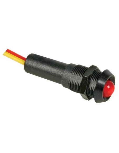 Voyant led rouge 12v - boitier noir