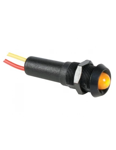 Voyant led jaune 12v - boitier noir