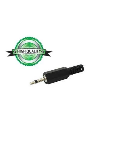 Jack male 2 5mm mono - plastique noir - 25 pièces