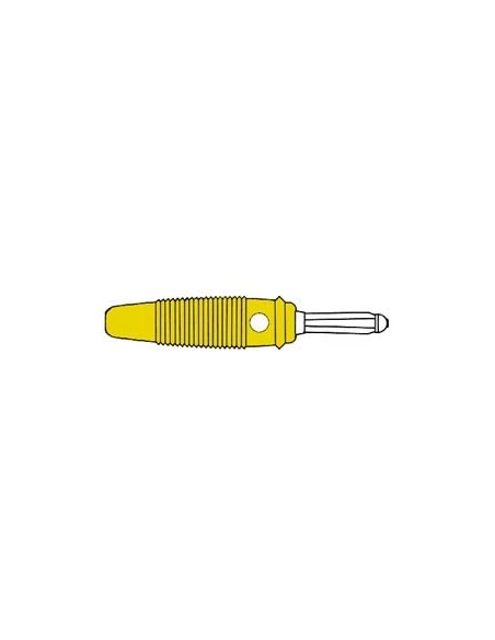 Fiche multicontacts 4mm a trou transversal - jaune (version 30a) (bula 30k)