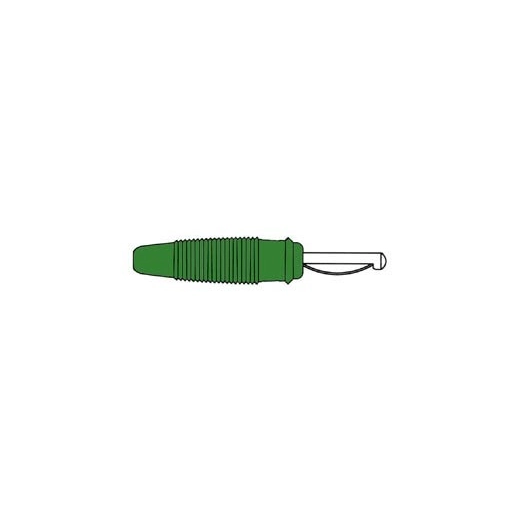 Fiche 4mm a trou transversal, a souder - vert (vq 30)