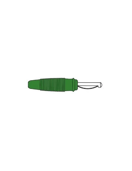 Fiche 4mm a trou transversal, a souder - vert (vq 30)