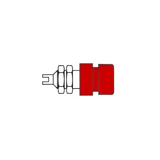 Douille standard 4mm isolee - rouge (bil 20)