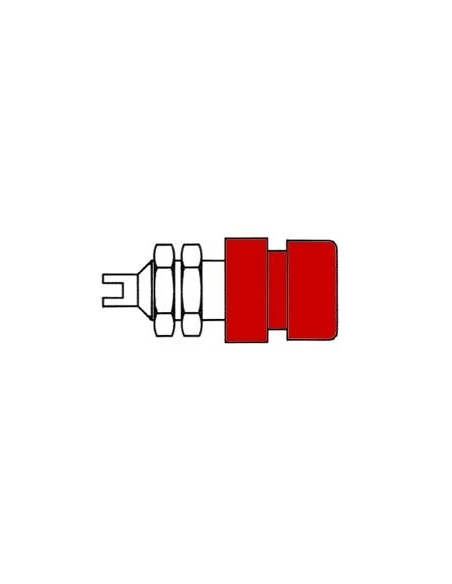 Douille standard 4mm isolee - rouge (bil 20)