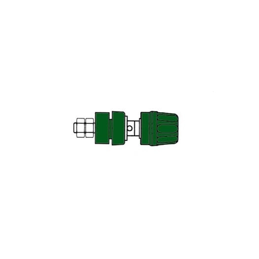 Douille 4mm avec bouchon imperdable- vert (pki 10a)