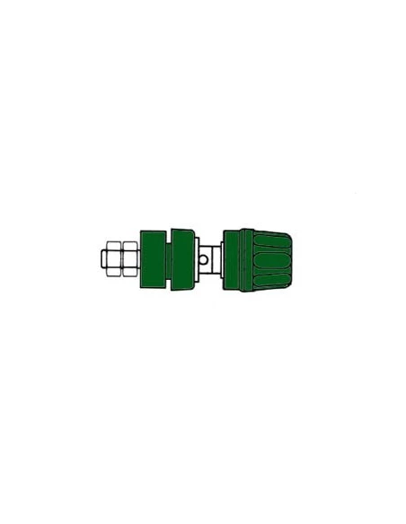 Douille 4mm avec bouchon imperdable- vert (pki 10a)
