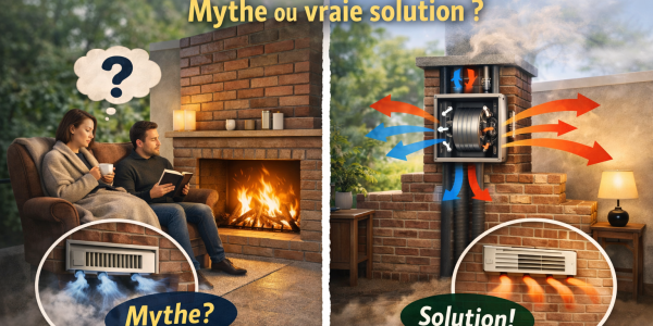 Récupérateur de chaleur cheminée sans travaux : mythe ou vraie solution ?