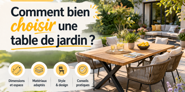 Comment bien choisir une table de jardin ?
