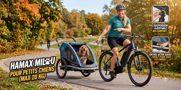 Comment choisir la bonne taille de remorque vélo Hamax (Milou ou Pluto) pour son chien ?