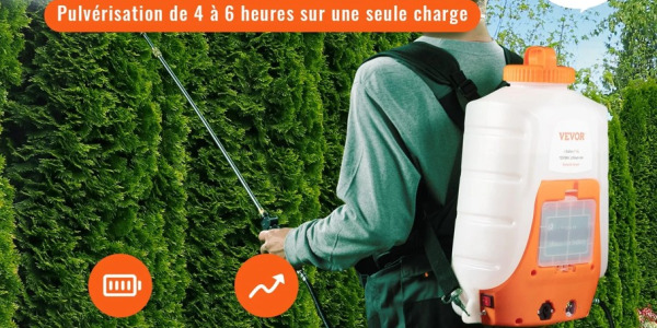Test & Avis : Pulvérisateur Électrique VEVOR 16L à Batterie