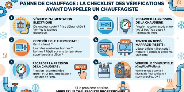 Panne de chauffage : la checklist des vérifications à faire avant d'appeler un chauffagiste