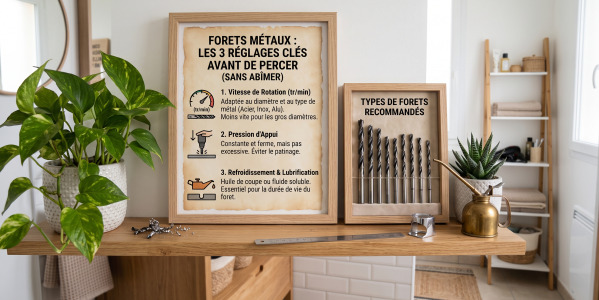 Forets métaux : les 3 réglages à connaître avant de percer sans l'abîmer